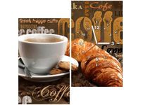 60X60CM ZEGAR APETYCZNA KAWA OBRAZ DREWNO ŚCIAN KWADRAT