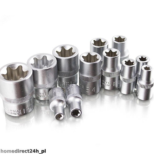 KLUCZE NASADOWE TORX 12 EL. E4 E20 PROMOCJA na Arena.pl