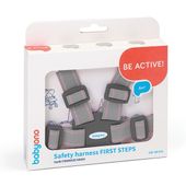 Babyono szelki dla dzieci spacerowe i do wózka FIRST STEPS - SZARY
