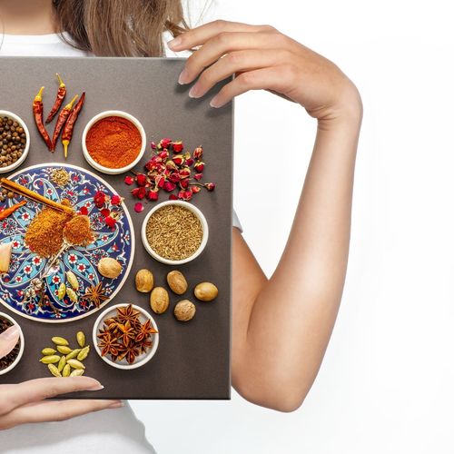 Obraz Na Płótnie Do Jadalni Kuchni Kolorowe Przyprawy Zioła 30cm x 20cm na Arena.pl