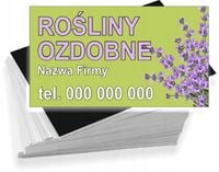 Wizytówki firmowe reklamowe 100 szt różne wzory ROŚLINY OZDOBNE