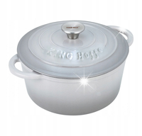 GARNEK ŻELIWNY 22CM 2,4L INDUKCJA GAZ pokrywka
