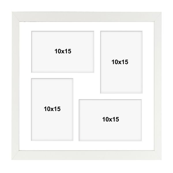 Ramka kwadratowa na 4 zdjęcia Hekla 34x34x4 MDF galeria biały 1szt. zdjęcie 3