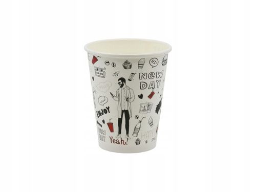 KUBKI PAPIEROWE DO KAWY 250ML NEW DAY + WIECZKA 100 SZTUK (do odsprzedaży) na Arena.pl