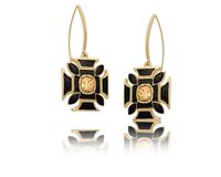 kolczyki z krzyżem maltańskim z kolekcji maltese (p23/jes/31au)