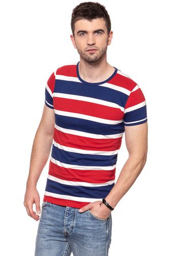 WRANGLER STRIPE TEE TRUE RED W7B29DY74 M na Arena.pl