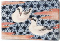 Obraz 100x70cm Birds 2, Hokusai Japoński Vintage do Salonu
