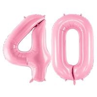 Balon foliowy liczba 40 różowy 86 cm