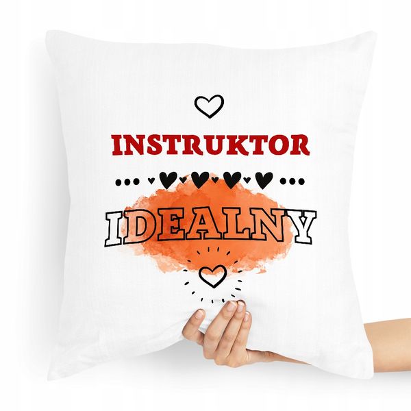 Poduszka Dla Instruktora Instruktor Idealny Z Nadrukiem Ze Zdjęciem zdjęcie 1