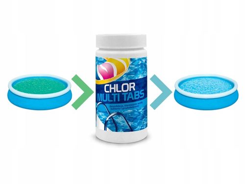 CHLOR MULTI TABLETKI DO BASENU BLUE WATER 10W1 na Arena.pl
