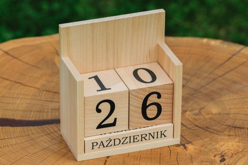 Wieczny kalendarz z drewna #1 zdjęcie 3