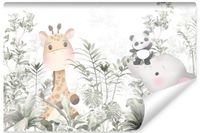 Fototapeta Słodkie ZWIERZĘTA Rośliny Tropikalne Bajka 180cm x 120cm