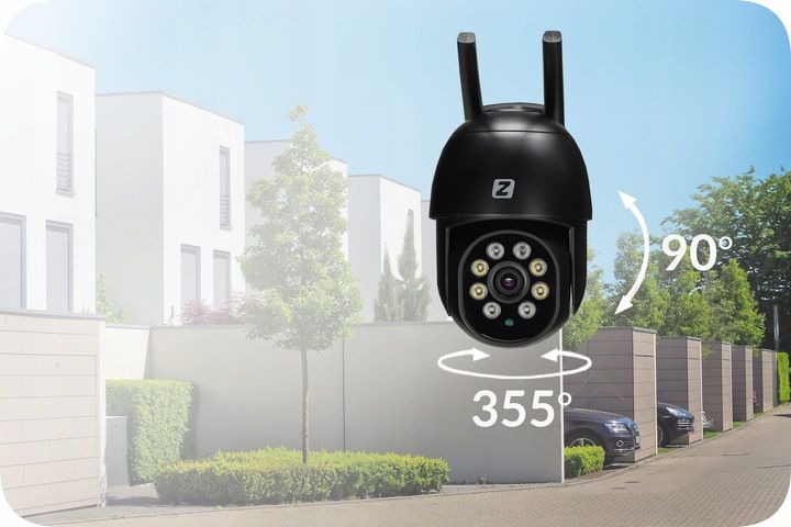 ZEWNĘTRZNA KAMERA OBROTOWA IP 8MPx UHD 2160p 4K WiFi CZARNA 4xZOOM zdjęcie 9