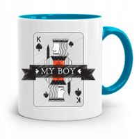 Kubek Błękitny Dla Chłopaka My Boy King Pik Z Nadrukiem Ze Zdjęciem