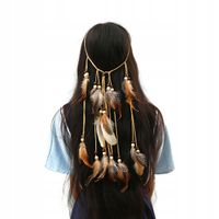 Pióropusz Indiański OPASKA do Włosów PIÓRKA A6