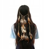 Pióropusz Indiański OPASKA do Włosów PIÓRKA A6