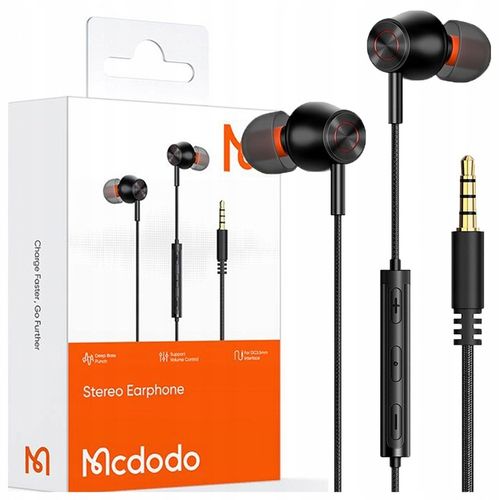 MCDODO SŁUCHAWKI Z MIKROFONEM DOKANAŁOWE MINI JACK na Arena.pl