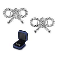 Srebrne kolczyki kokardki próby 925