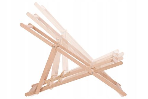 Leżak Drewniany Plażowy z Nadrukami Hello Summer Bukowe Leżaki KN127 na Arena.pl