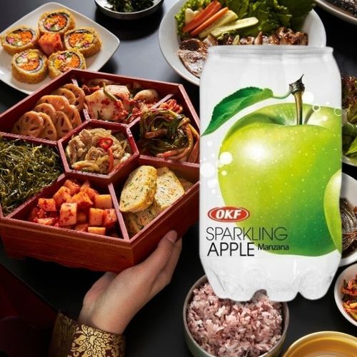 OKF Sparkling Green Apple koreański napój gazowany zielone jabłko 350ml na Arena.pl