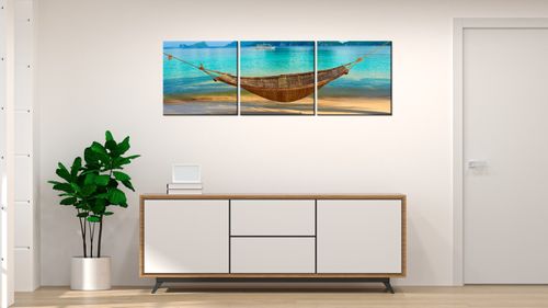 Obraz Na Płótnie 90X30 Hamak Na Plaży na Arena.pl