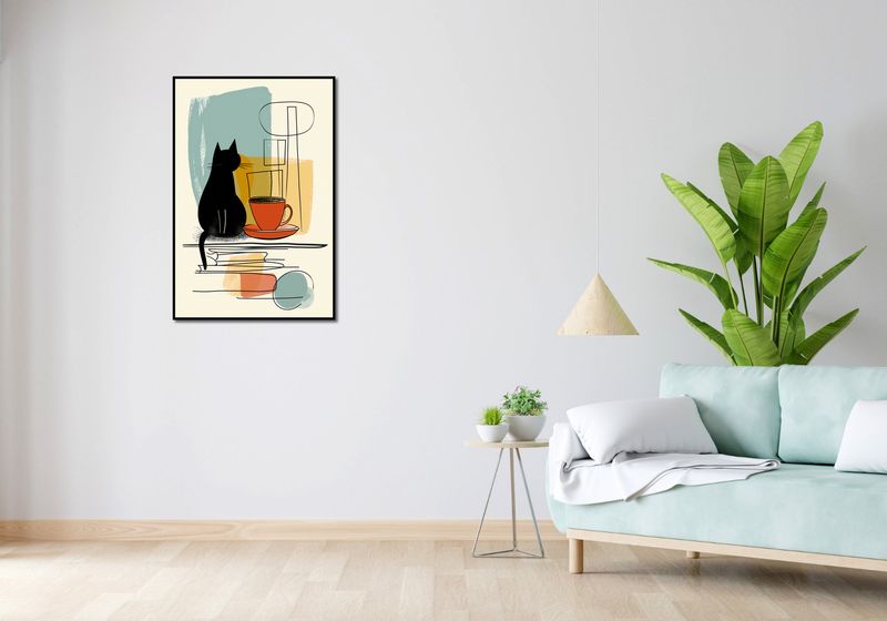 Plakat 61x91,5cm Kot i Kawa zdjęcie 4