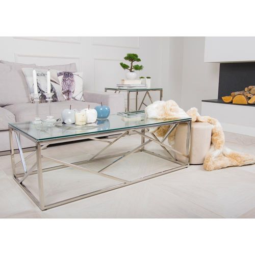 STOLIK KAWOWY LASIMA SILVER 120 CM na Arena.pl