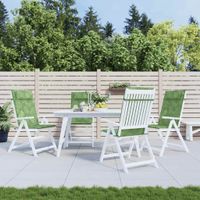 Poduszki na krzesła z wysokim oparciem, 4 szt., wzór w liście