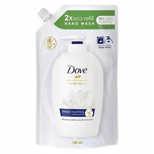 DOVE HAND WASH MYDŁO DO RĄK W PŁYNIE ZAPAS REFILL ZESTAW MIX 4x 500ML na Arena.pl