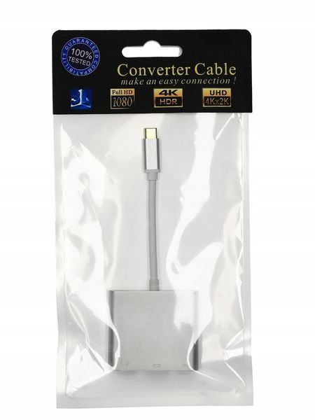ADAPTER USB C HDMI+USB 3.0+PD 4K HUB MacBook 3w1 zdjęcie 9