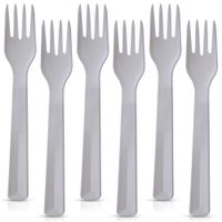 6x Widelce Plastikowe Obiadowe Stołowe Wielorazowe Turystyczne Piknikowe