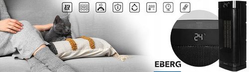 Termowentylator Farelka EBERG NOX Grzejnik elektryczny kolumnowy 2000W na Arena.pl