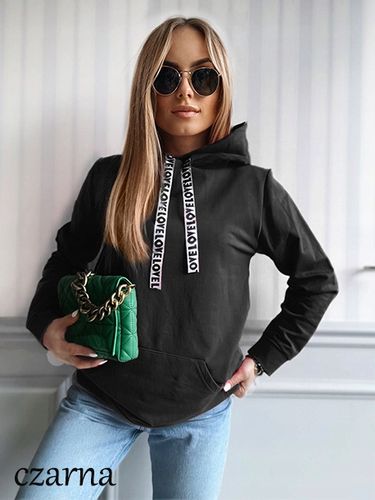 BLUZA DAMSKA DRESOWA z kapturem na wiosnę taśma na Arena.pl