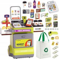 SUPERMARKET WÓZEK INTERAKTYWNY SKLEP DŹWIĘK ŚWIATŁO CZYTNIK KART AKCESORIA