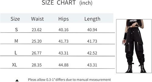 Spodnie Damskie Joggers Cargo Wysoki Stan Czarne Rozmiar S Z Kieszeniami na Arena.pl