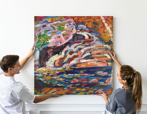 Obraz na płótnie abstrakcja Hartley 100x100 cm na Arena.pl