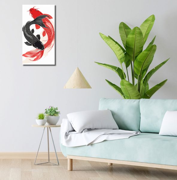 Obraz 30x60cm Yin i Yang Koi zdjęcie 2