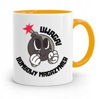 Kubek Żółty Dla Magazyniera Bombowy Magazynier Z Nadrukiem Ze Zdjęciem