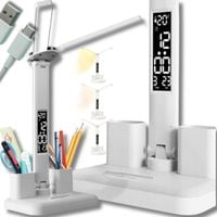 LAMPKA BIURKOWA LED LAMPA NA BIURKO SZKOLNA PODWÓJNA  DOTYKOWA NAUKA USB 7W