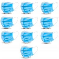 MASKA MASECZKA TRÓJWARSTWOWA GUMKA NA TWARZ 10x