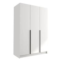 Szafa CALIA I 150 cm-pojemna garderoba-BIAŁY+CZARNY