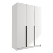 Szafa CALIA I 150 cm-pojemna garderoba-BIAŁY+CZARNY
