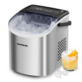 Automatyczna cicha wydajna kostkarka do lodu Bauerkraft 12kg/24h srebrny