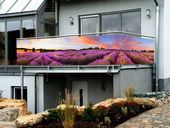 Osłona balkonowa NA WYMIAR Z TWOIM WZOREM ochrona na balkon kwiatowa