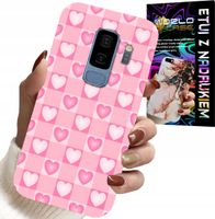ETUI DO SAMSUNG GALAXY S9 PLUS - SERCA KRATKA RÓŻOWA OBUDOWA CASE + FOLIA