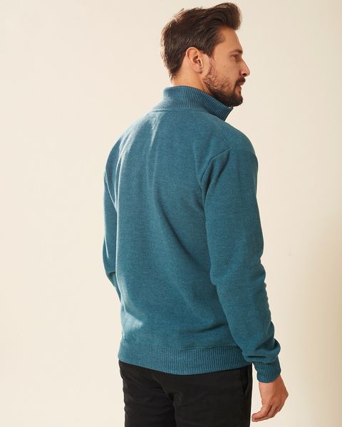 Sweter męski bawełniany morski Platon Rozmiar - 4XL zdjęcie 2