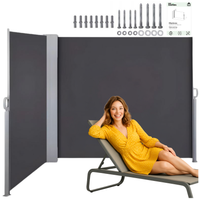 Markiza narożna tarasowa w kasecie zwijana duża szara