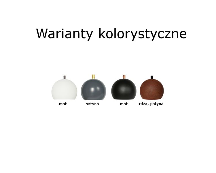 LAMPA kula biała z białym metalowym hamulcem pająk 3 wisząca zdjęcie 5