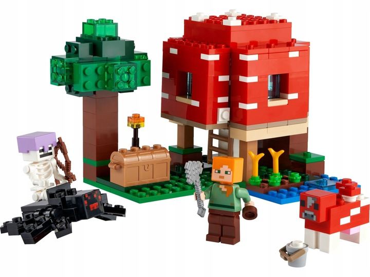 LEGO MINECRAFT Dom w grzybie 21179 + Zbrojownia 21252 MAINCRAFT Figurki zdjęcie 13