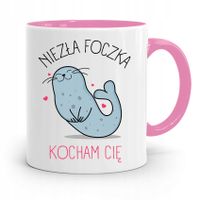 Kubek Różowy Na Walentynki Niezła Foczka Z Nadrukiem Ze Zdjęciem